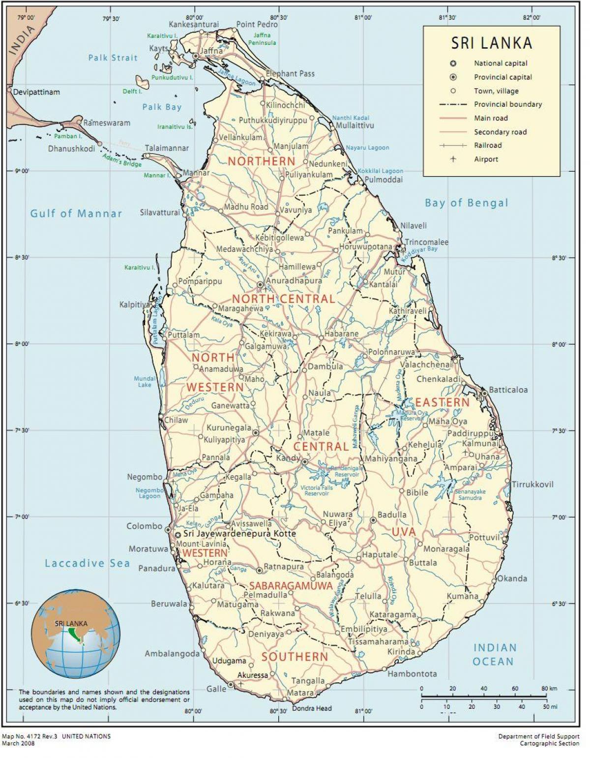 Sri Lanka ugat mapa