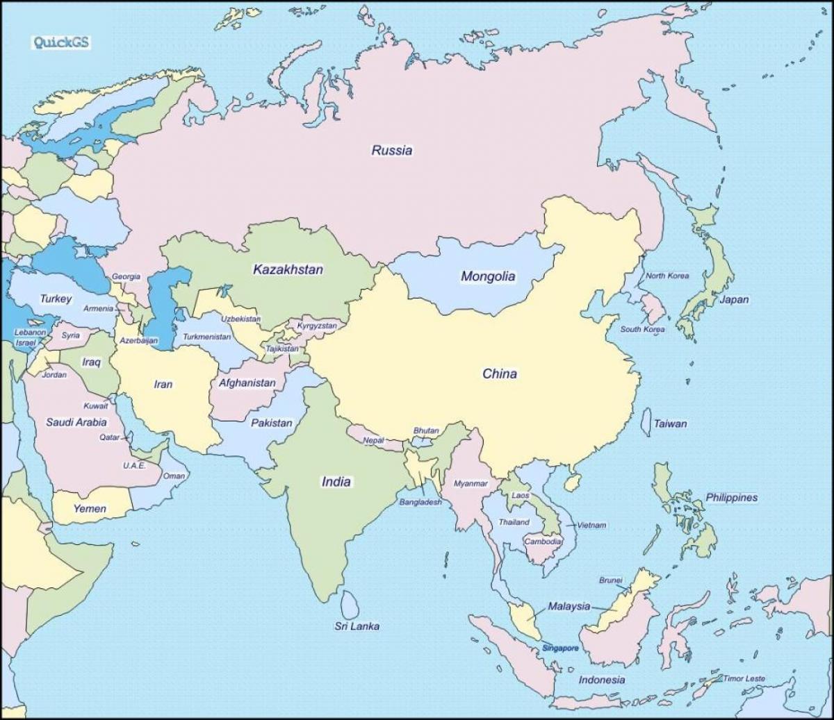 mapa ng Sri Lanka at mga nakapaligid na mga bansa