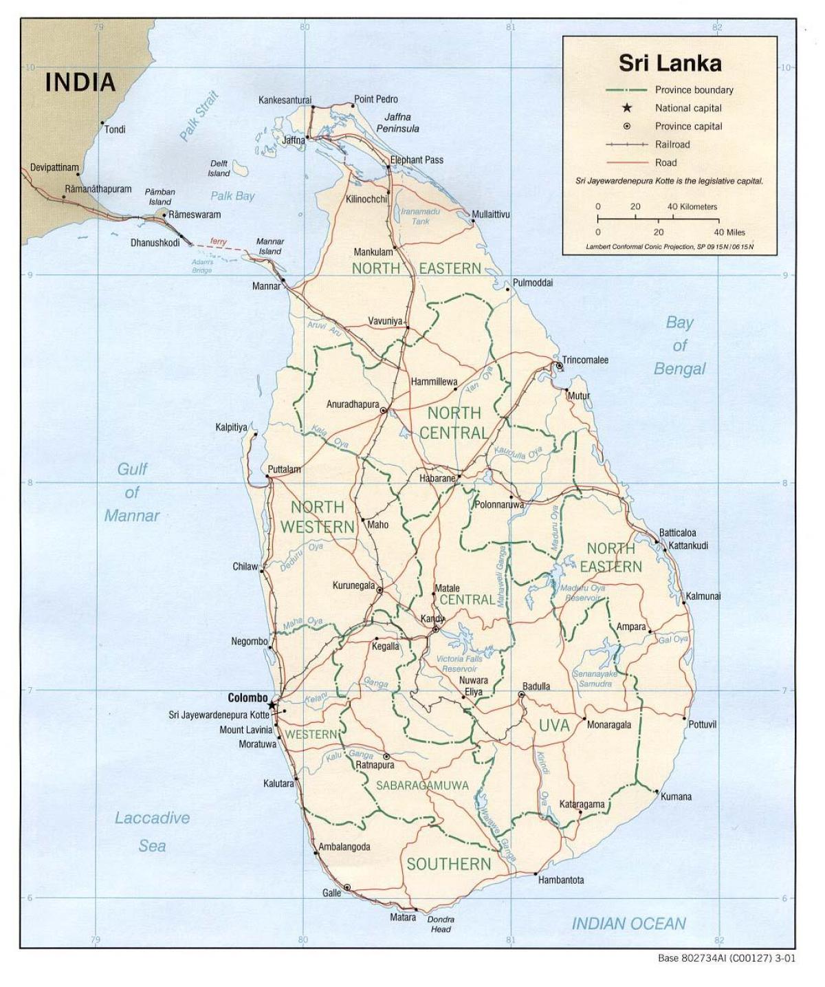 Sri Lanka bus mapa