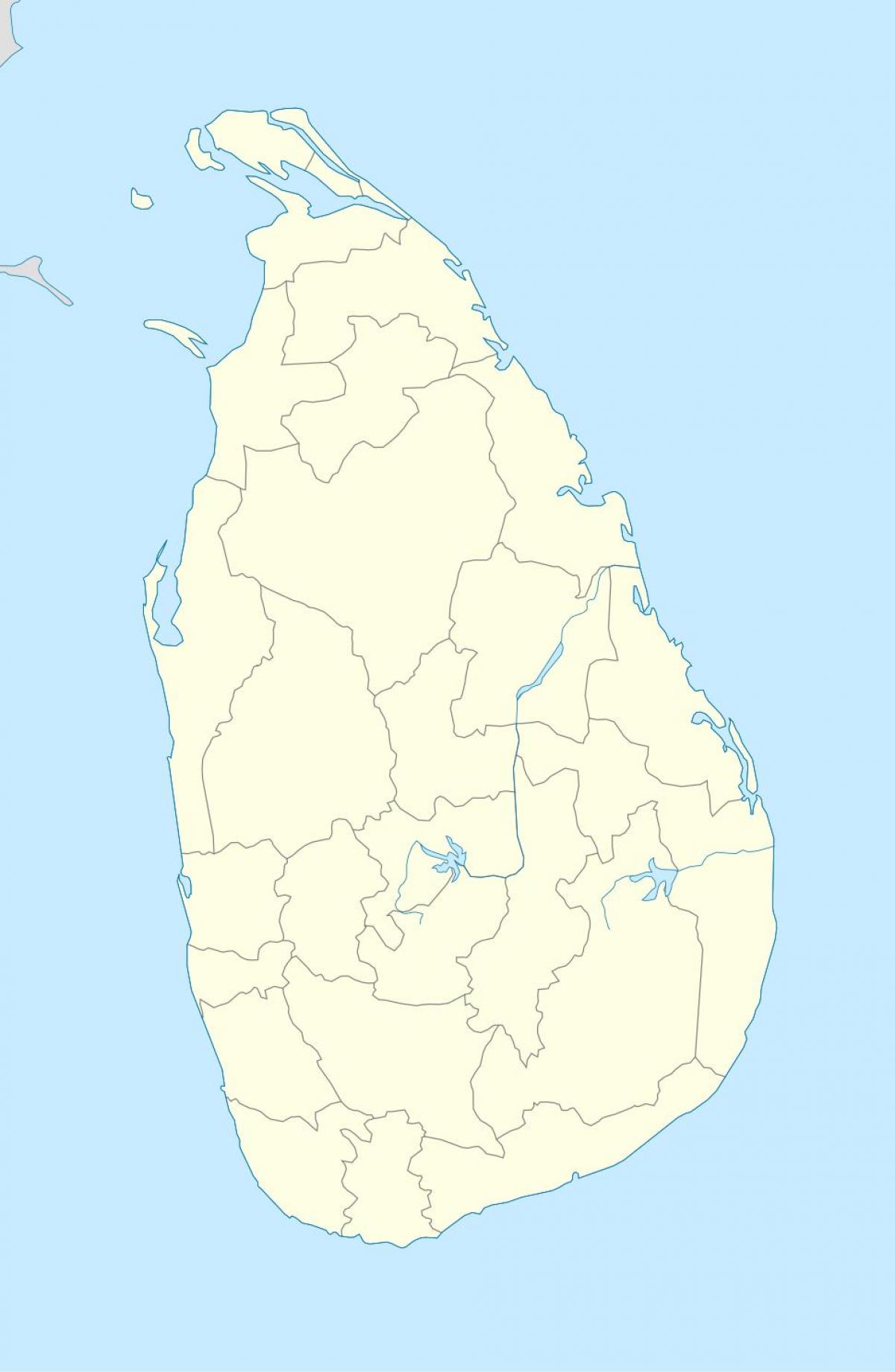 mapa ng Sri Lanka na naghahati kalihiman