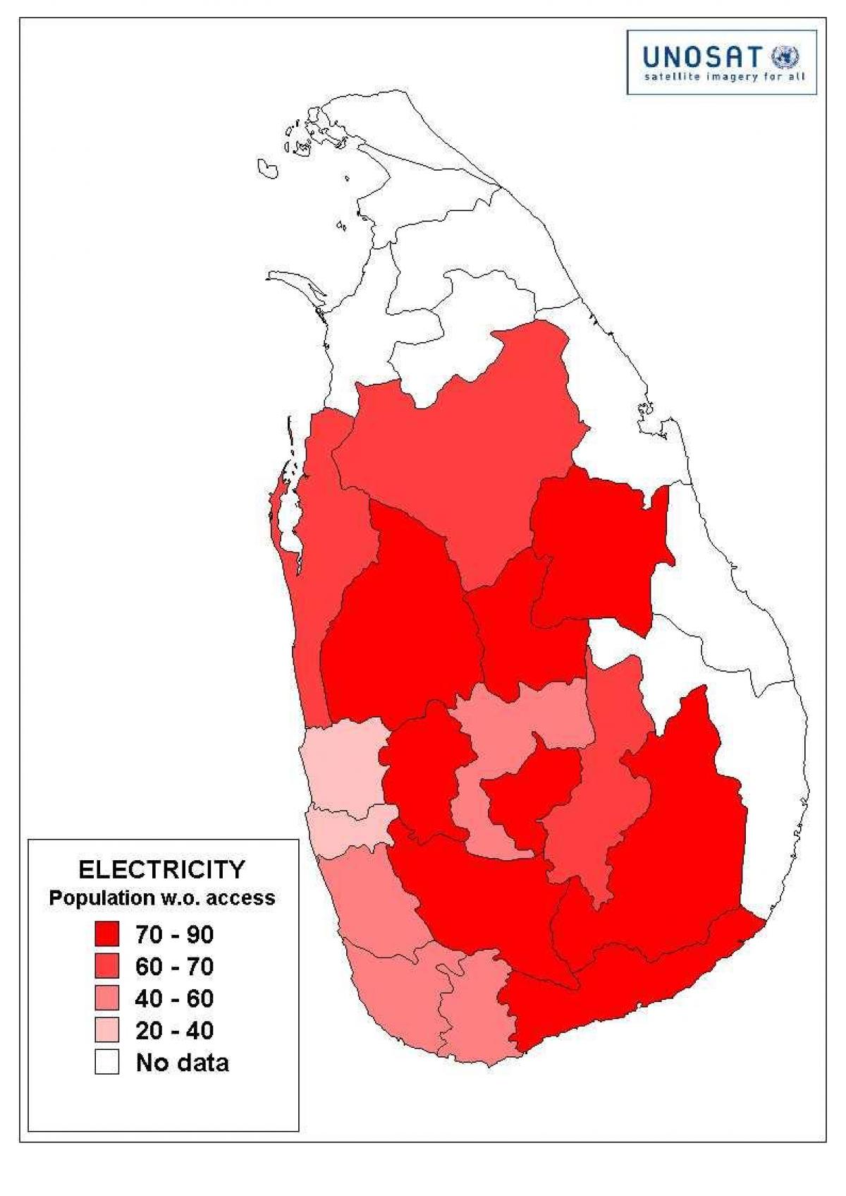 Sri Lankan populasyon mapa