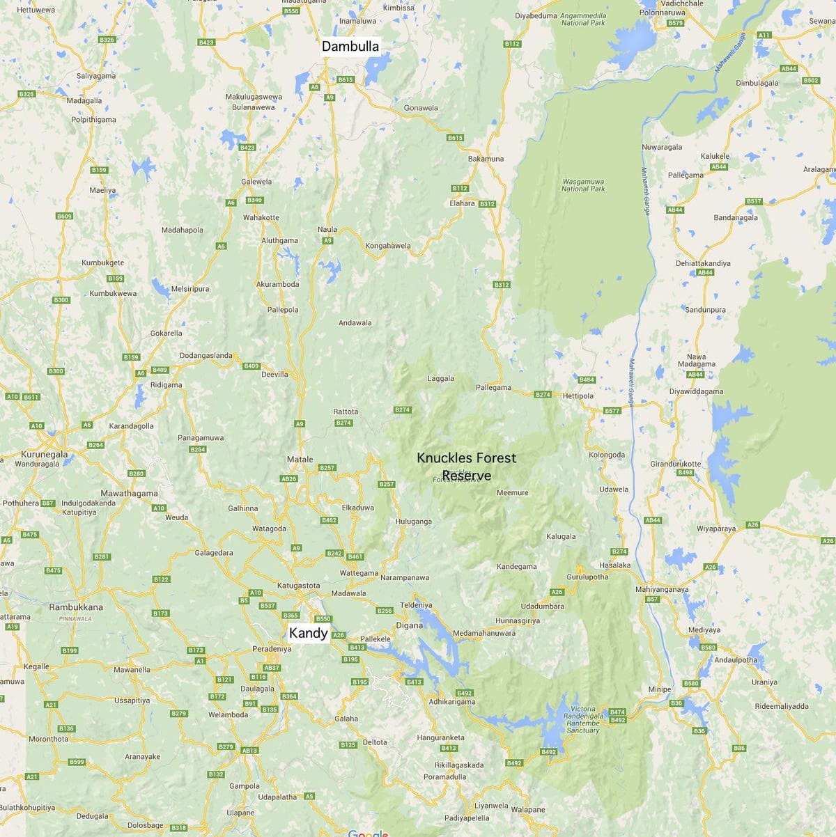 mapa ng knuckle Sri Lanka