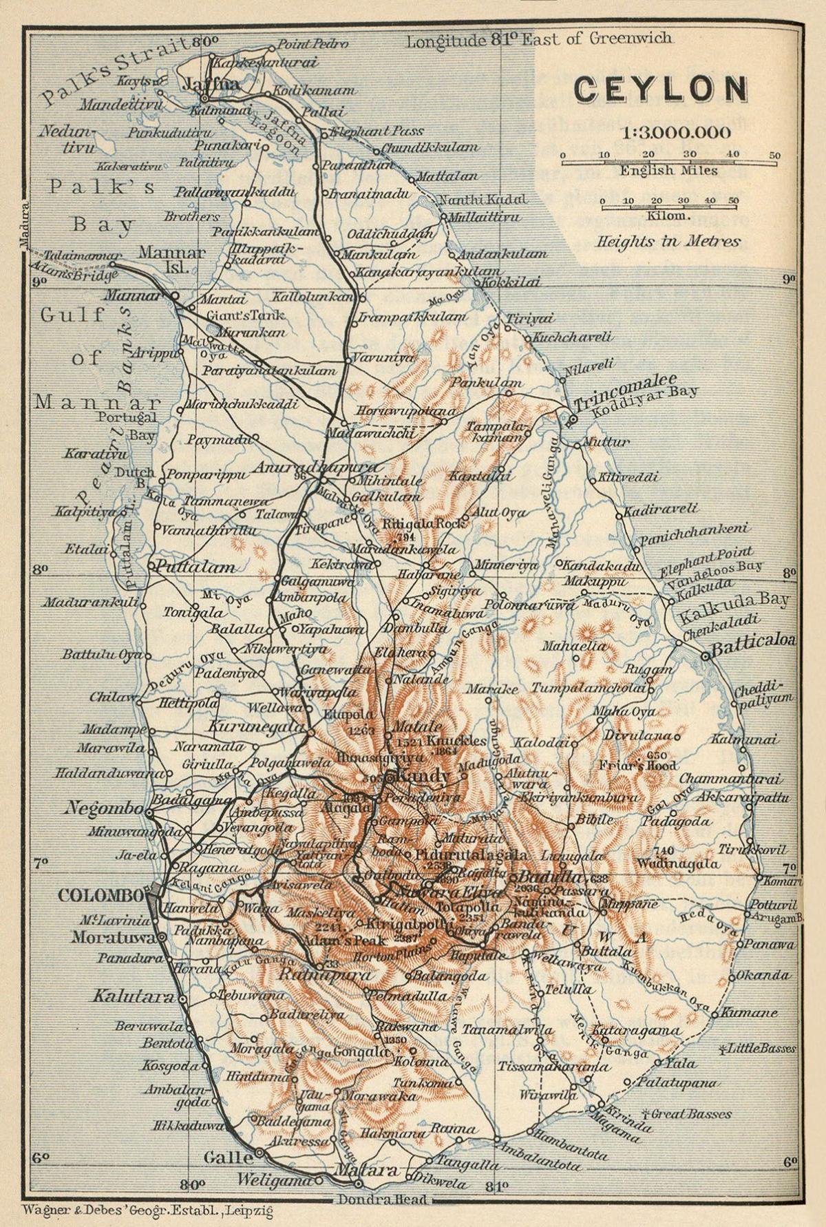 Seylon sa mapa