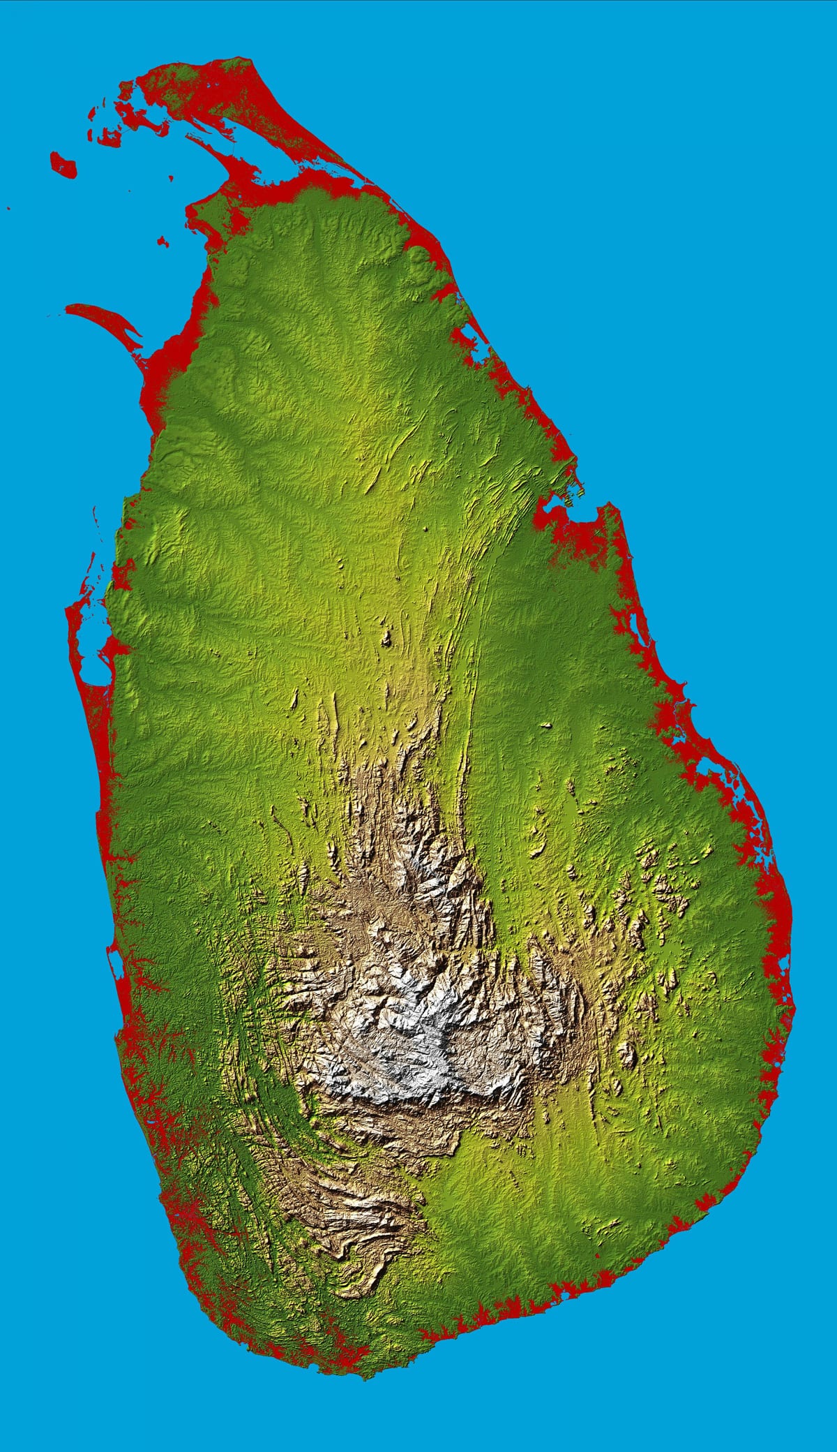 mapa ng Sri Lanka 3d
