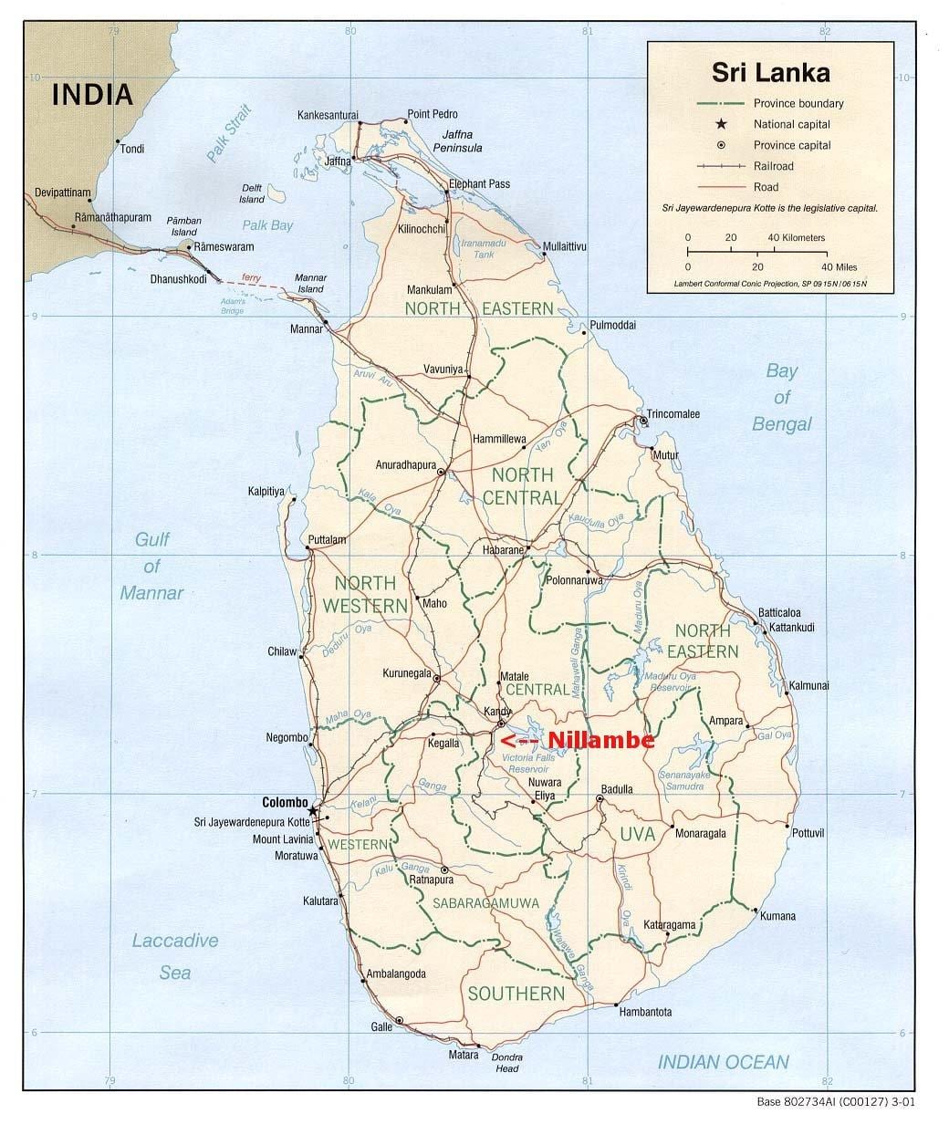 mapa ng Sri Lanka bahay