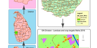 Mapa ng gn division mapa Sri Lanka