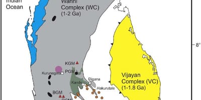 Mapa ng mineral sa Sri Lanka