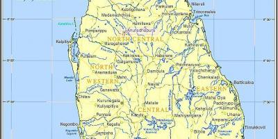 Sri Lanka tren network mapa
