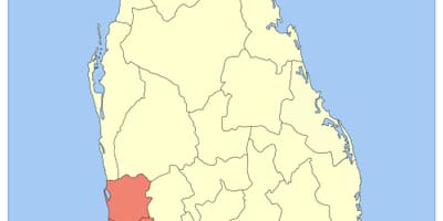 Mapa ng Sri Lanka, western province