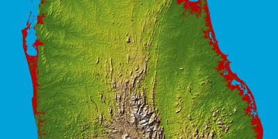 Mapa ng Sri Lanka 3d
