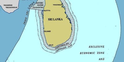 Mapa ng Sri Lanka dagat