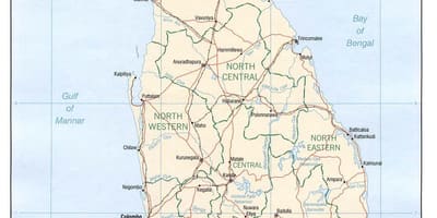 Mapa ng Sri Lanka grid