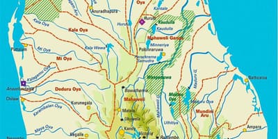 Sri Lankan ilog mapa sa tamil