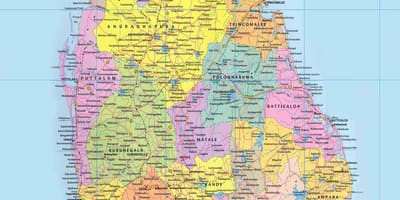 Sri Lanka kilometro mapa