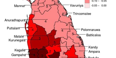 Mapa ng Sri Lanka sa malarya