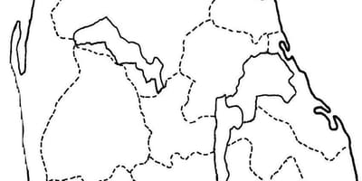 Mapa ng Sri Lanka sa pagguhit ng linya sa mapa