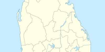 Mapa ng Sri Lanka na naghahati kalihiman