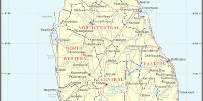 Mga paliparan sa Sri Lanka mapa