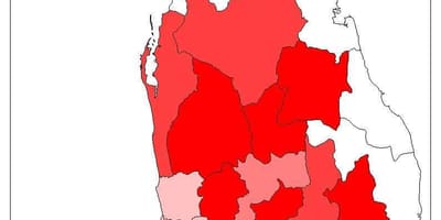 Sri Lankan populasyon mapa
