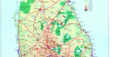 Mapa ng Sri Lanka sasakyan