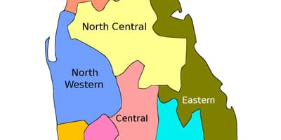 Sri Lanka mapa na may mga unidos