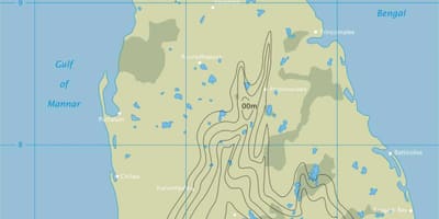 Mapa ng tabas mapa ng Sri Lanka