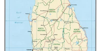 Mapa ng mundo sa katapusan ng Sri Lanka